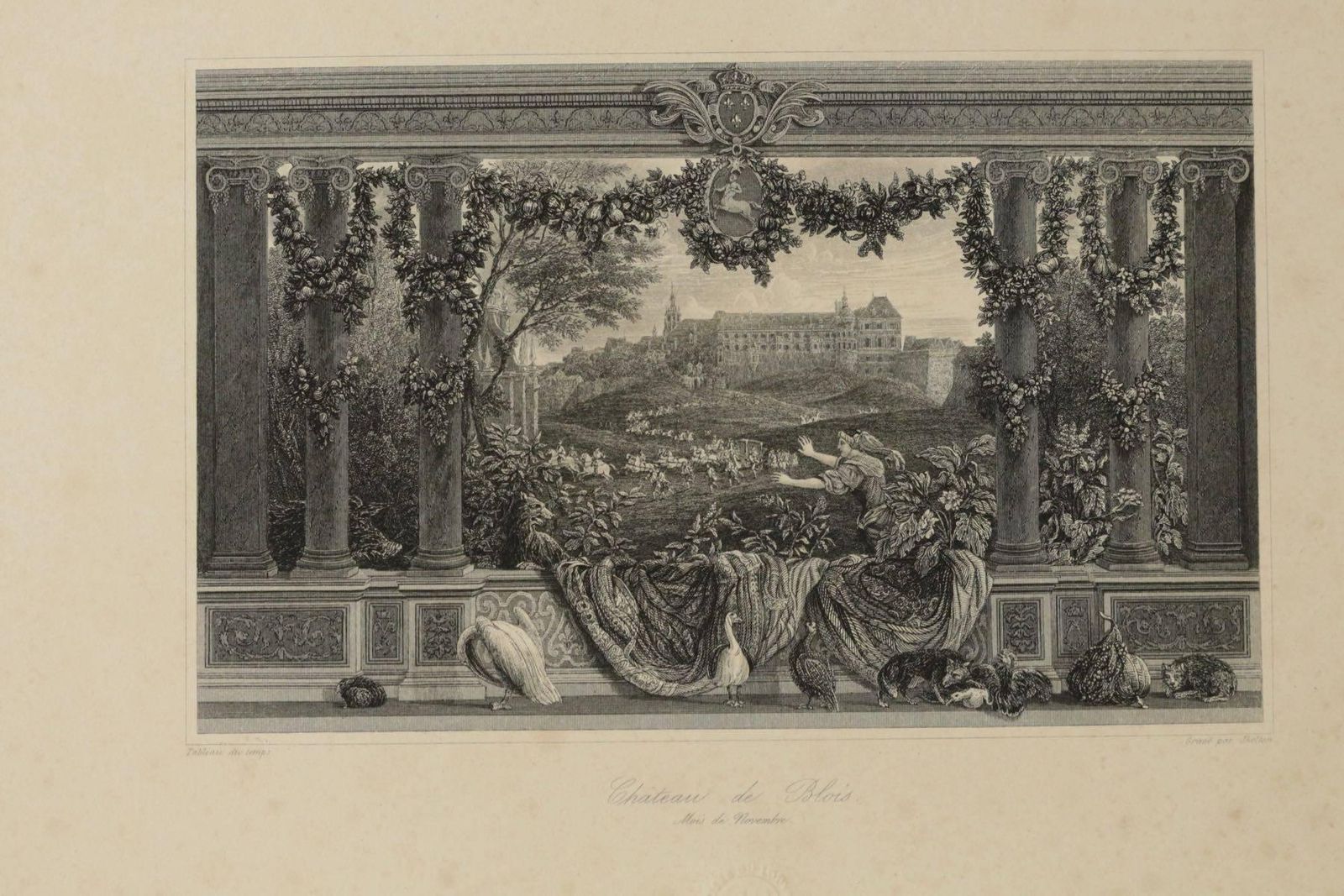 Engravings Representing Le Chateau De Blois Engraved Par Skelton photo vinterior