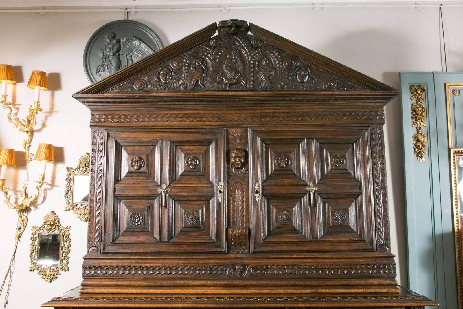 17th Century Furniture Important Supposedly From Northern Italy, Antique Art. photo furniture