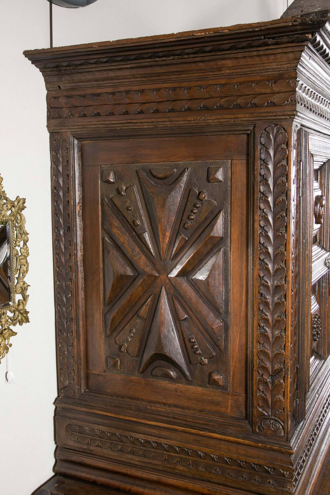 17th Century Furniture Important Supposedly From Northern Italy, Antique Art. photo vintage