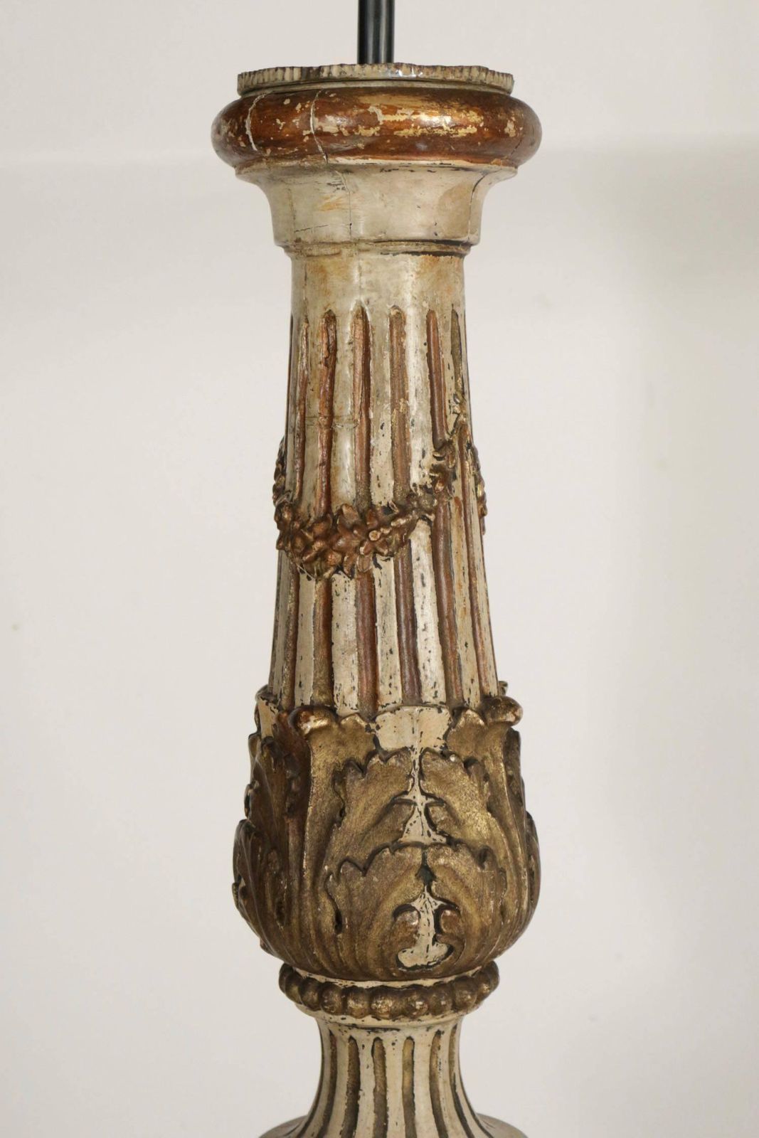 Candle Stick In Sculpted In Lacquer And Good Solid Wood, 19th Century photo Home Decor