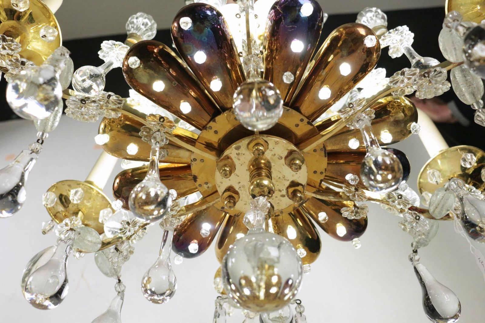 Chandelier In The Style Of Louis XV With Crystal From The 19th Century photo vintage