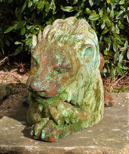 5450.0 Fabulous Pair Of Italian Terracotta Garden Lions photo