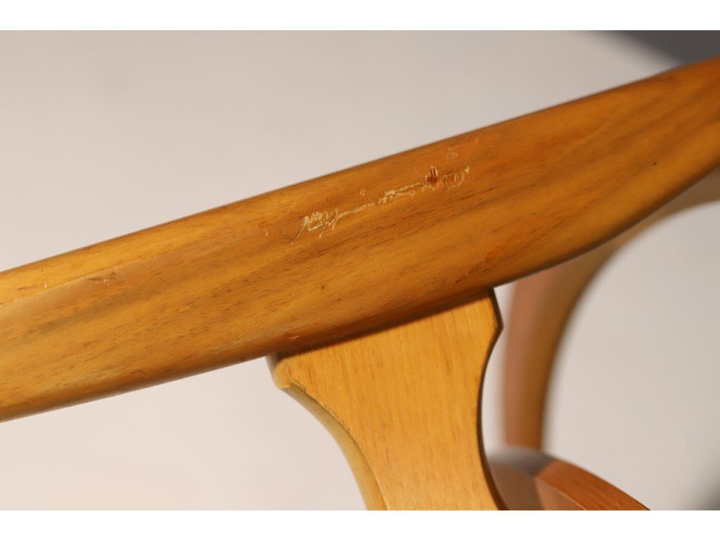 photo for sale Coffee Table With Beech Wood Veneer And Glass Top, Wilhelm Renz, 1960's, Germany