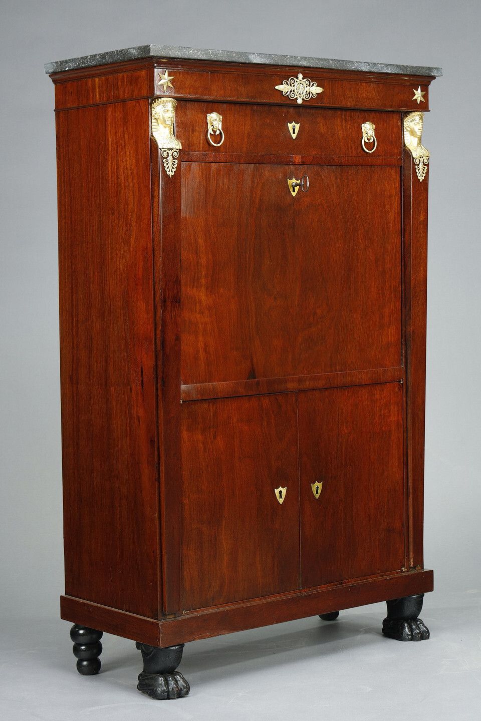 Consulate Secretary In Mahogany And Mahogany Veneer