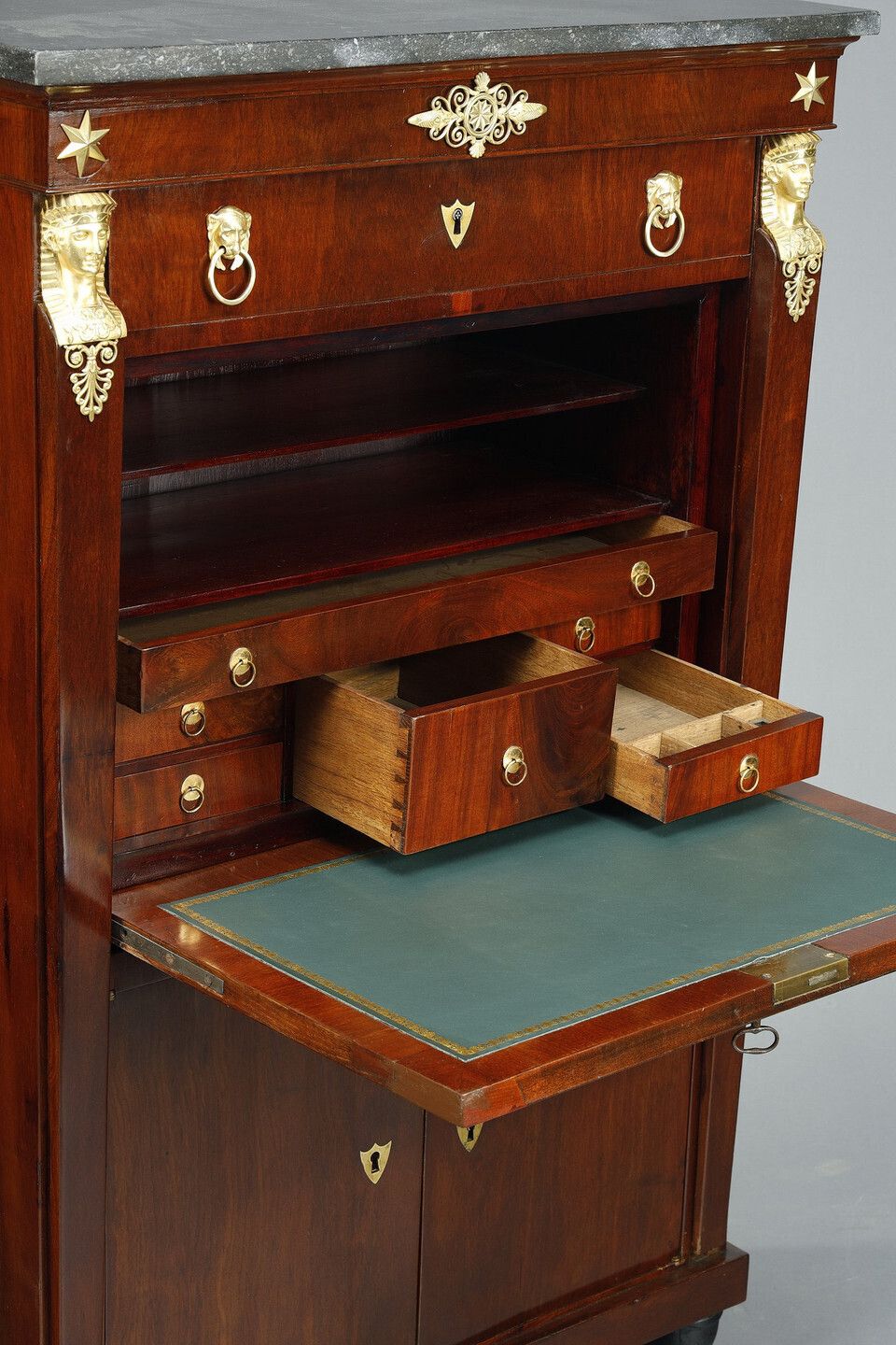 Consulate Secretary In Mahogany And Mahogany Veneer photo vintage