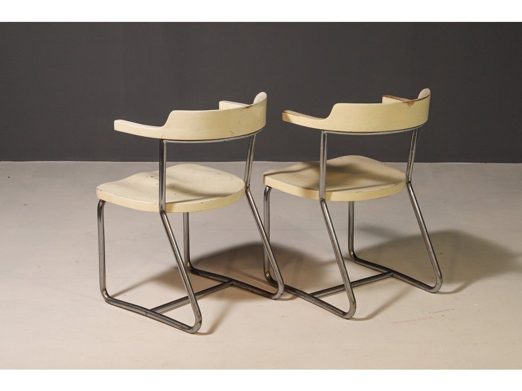 Bauhaus Armchairs Model K 16 By Robert Slezák, 1930s photo vinterior