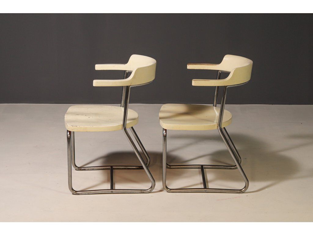 Bauhaus Armchairs Model K 16 By Robert Slezák, 1930s photo buy