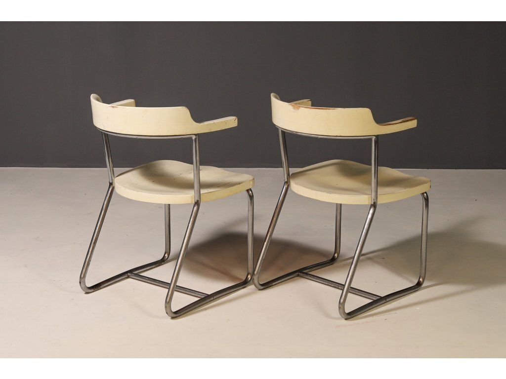 photo furniture Bauhaus Armchairs Model K 16 By Robert Slezák, 1930s