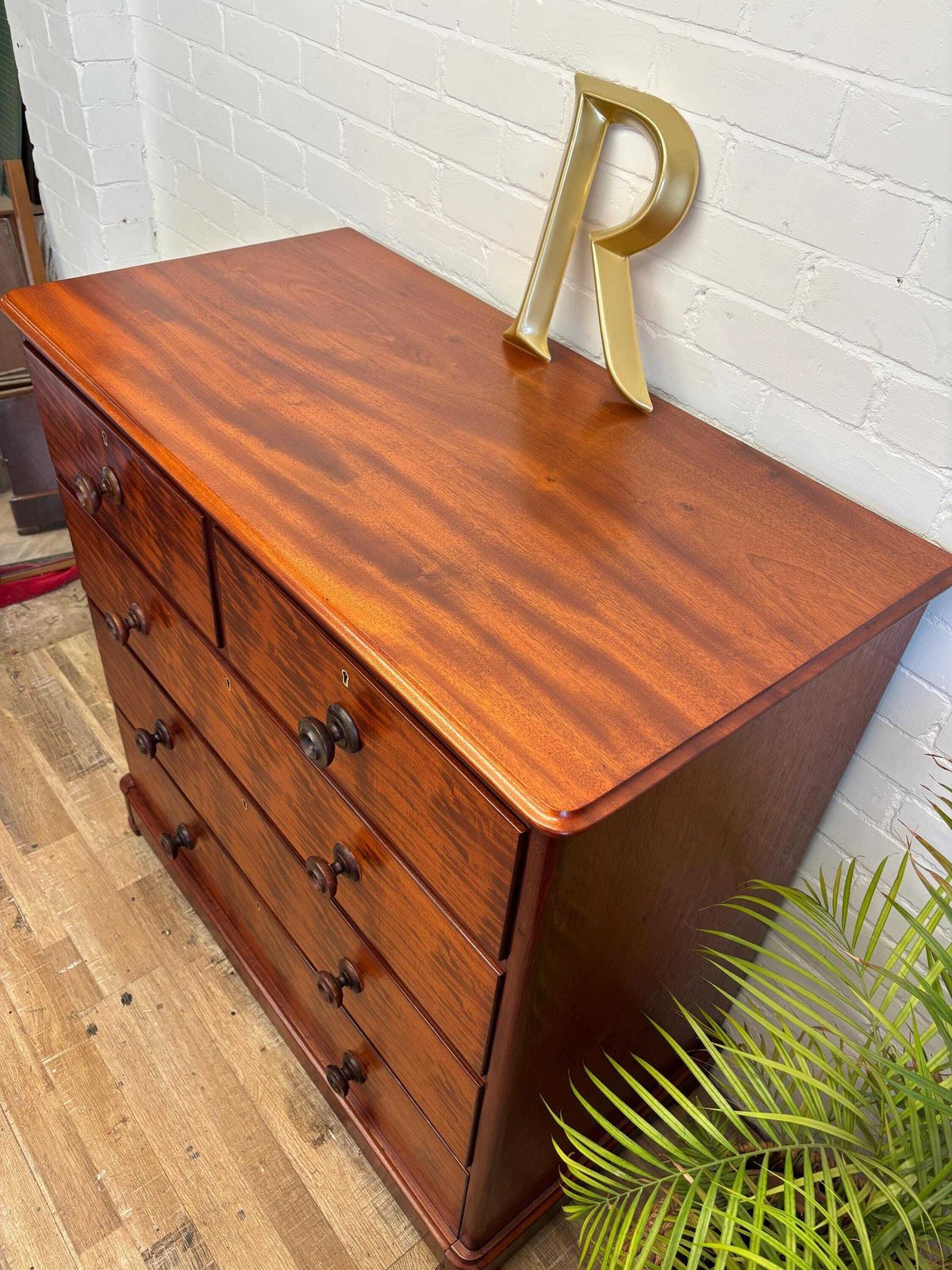 Victorian Mahogany Chest Of Drawers Beautifully Restored photo vintage