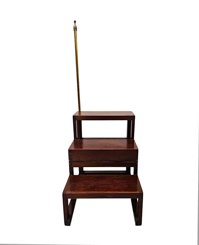A Very Rare Early 19th Century Metamorphic Library Steps That Converts To A Footstool photo furniture