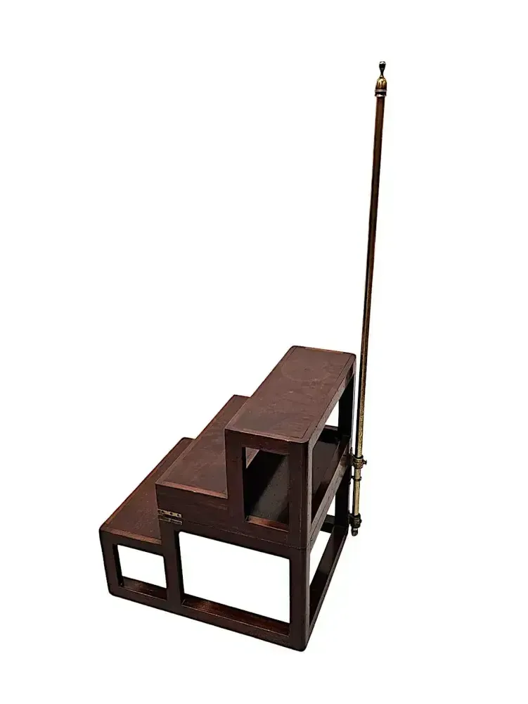 A Very Rare Early 19th Century Metamorphic Library Steps That Converts To A Footstool photo for sale