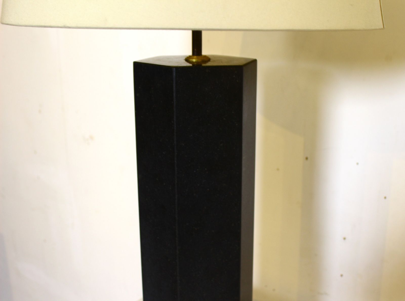 Large Hexagonal Black Marble Lamp In The Style Of Jules Wabbes photo buy
