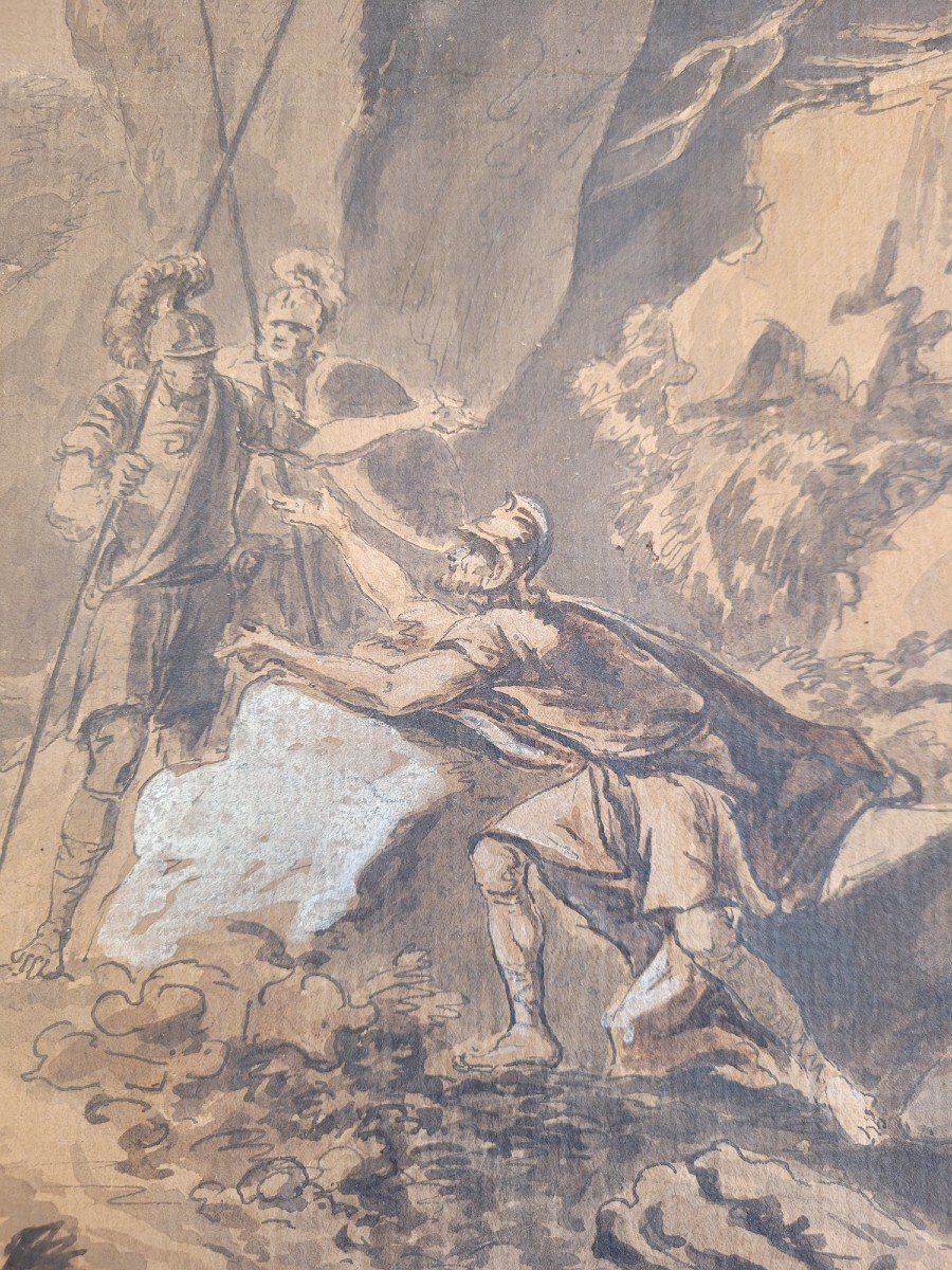Attr. Constantine Of Aix, Animated Landscape With Roman Soldiers, 18th/19th Century photo Art