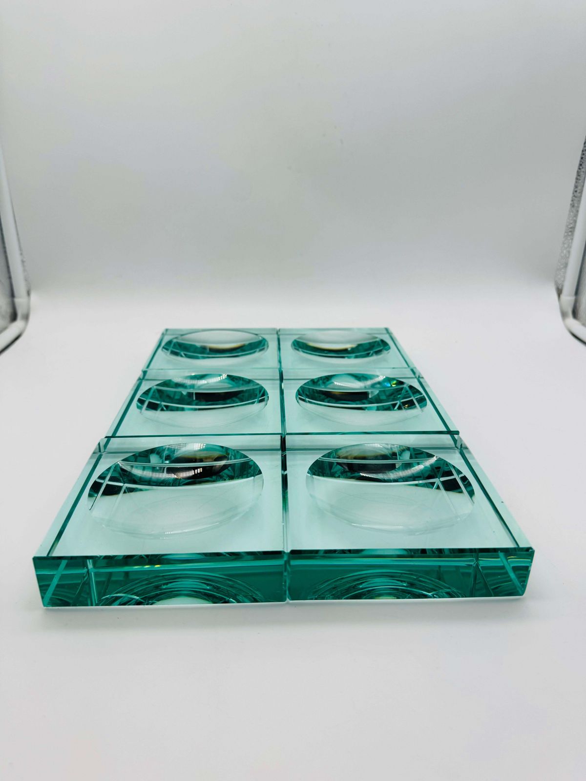 photo for sale Gallotti & Radice 6x Bowl Ashtray Emerald Green Italy 1970