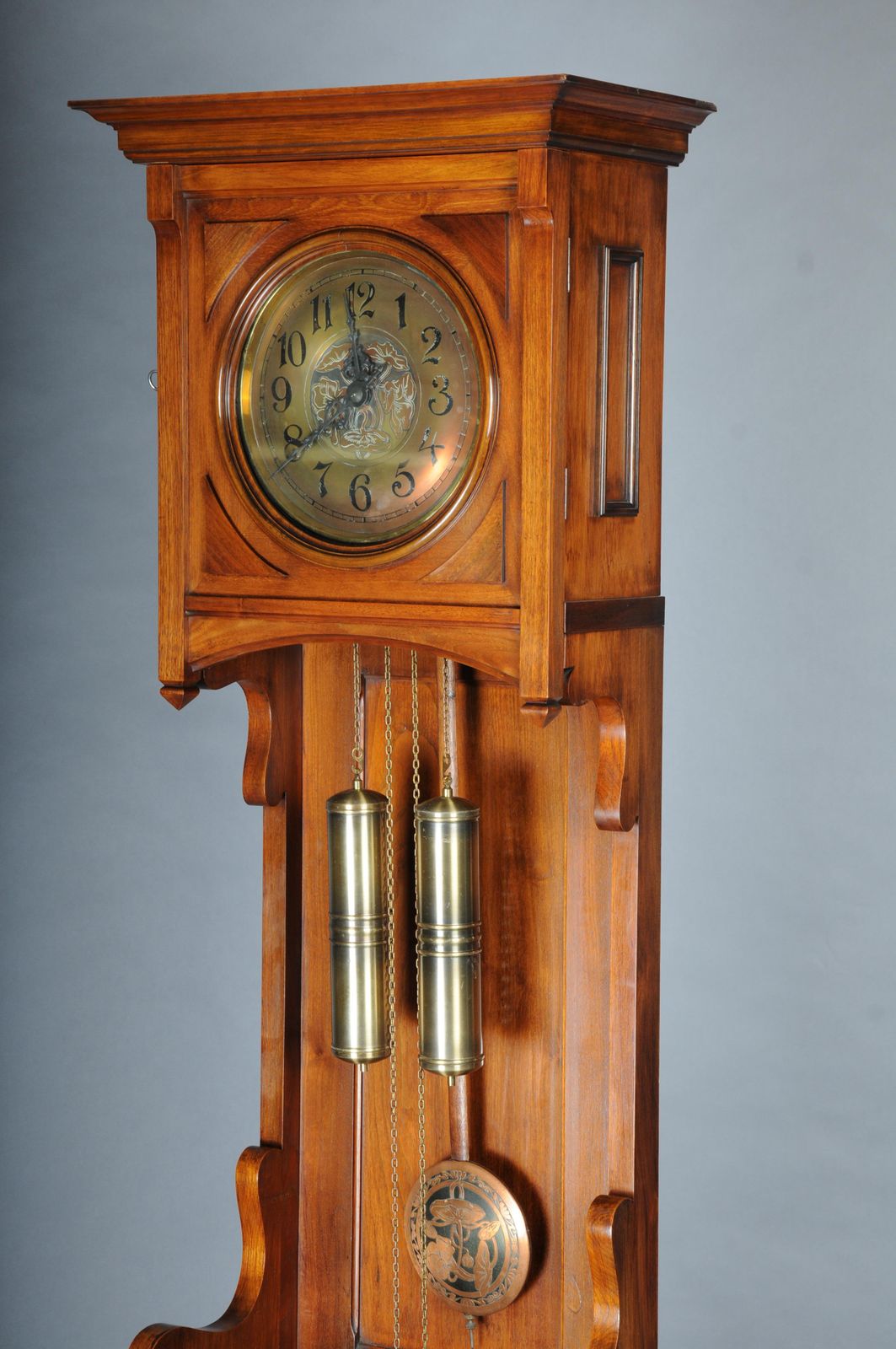 photo furniture Antique Art Nouveau Grandfather Clock, Mahogany Germany, 1900