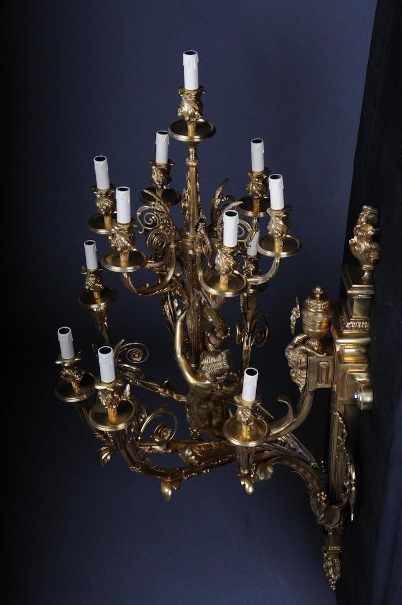 Pair Of Monumental Wall Appliques Napoleon III After J. B. Klagmann photo for sale