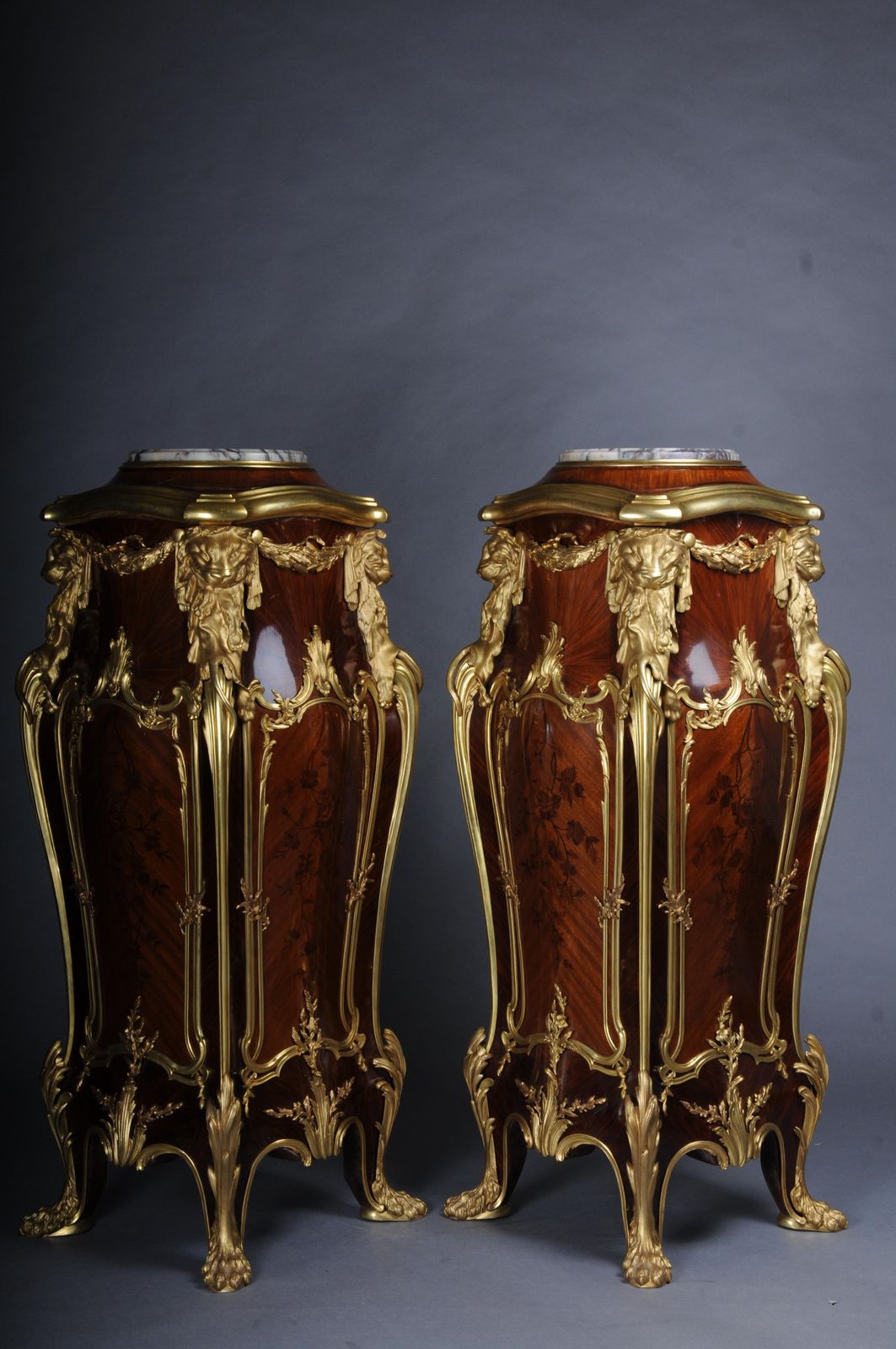 20th Century Pair Of Ormolu Pedestals / Column After Joseph Emmanuel Zwiener photo furniture