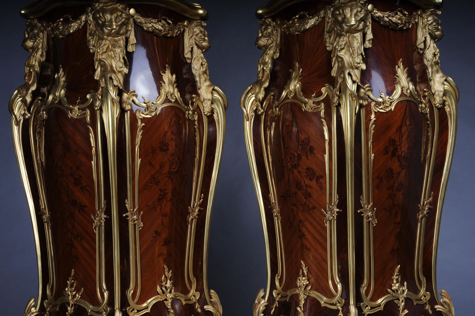 20th Century Pair Of Ormolu Pedestals / Column After Joseph Emmanuel Zwiener photo Home Decor