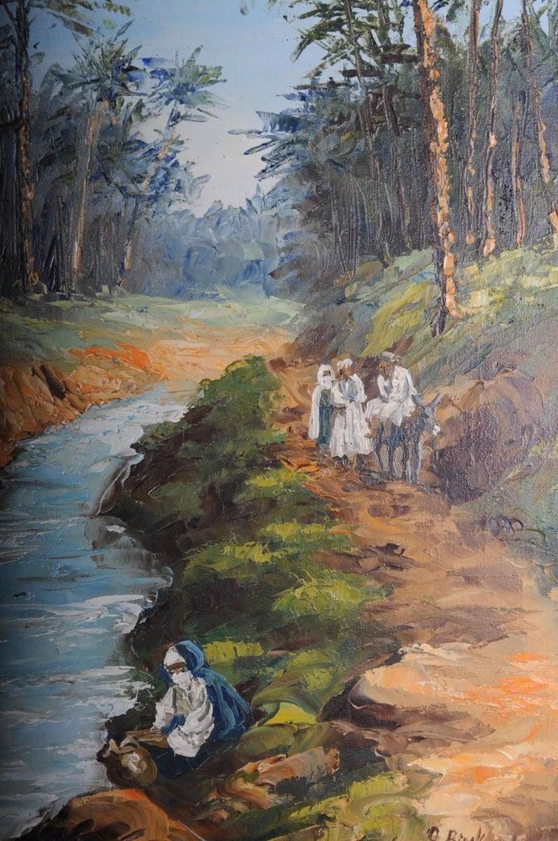 Art Oriental Painter Oil Painting O. Birkholz photo