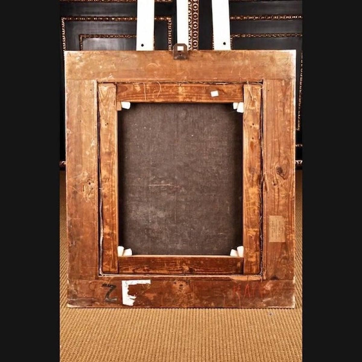 photo furniture 19th Century Biedermeier Oil On Canvas Portrait Of A Couple