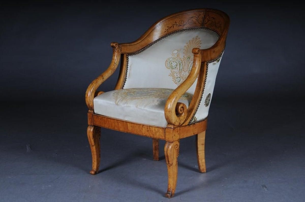 photo vinterior Set Of Empire Armchairs / Chairs, Maple Wood, Paris, 1825