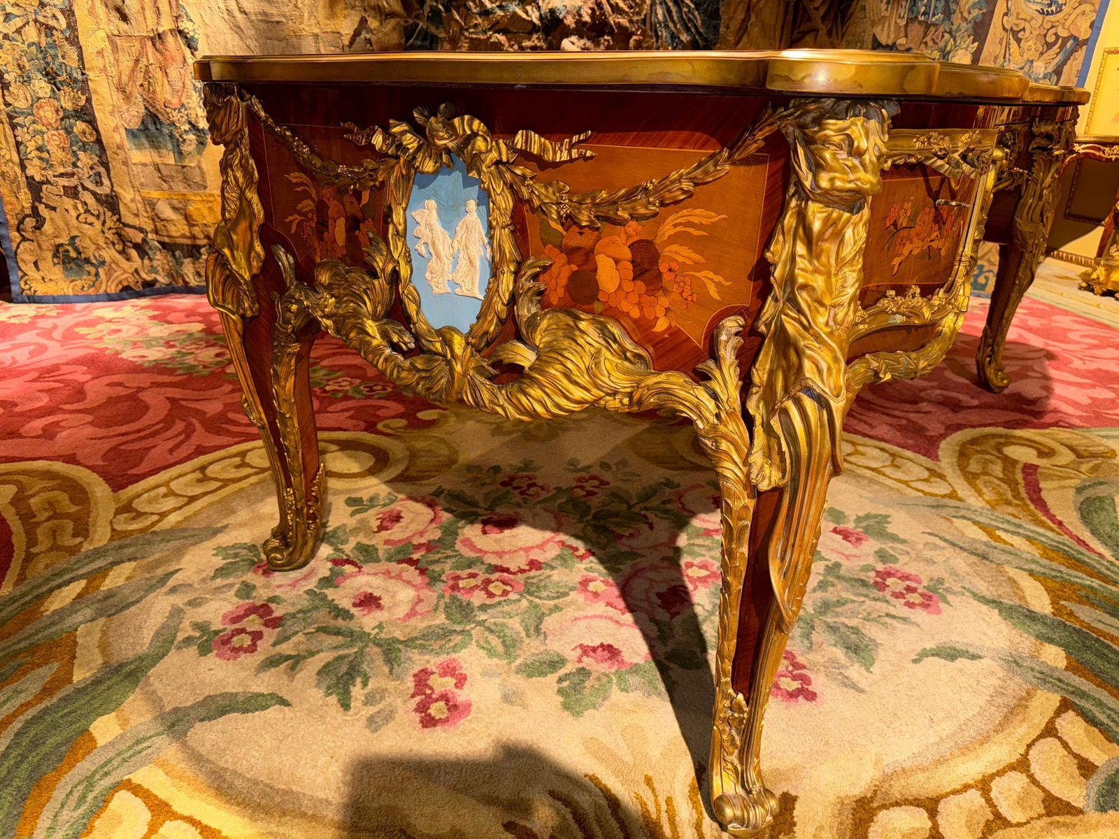 Furniture Impressive Louis XV Style Bureau Plat/Writing Desk, After Riesener & J.Oeben photo