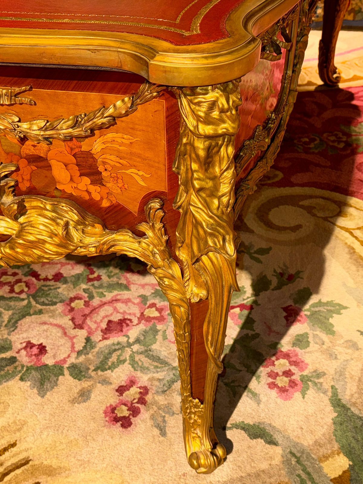 photo buy Impressive Louis XV Style Bureau Plat/Writing Desk, After Riesener & J.Oeben