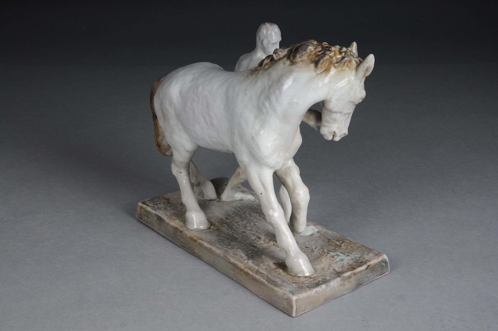 photo for sale Ceramic Figure. The Horse Tamer By Else Bach For The Karlsruhe Majolika. Germany
