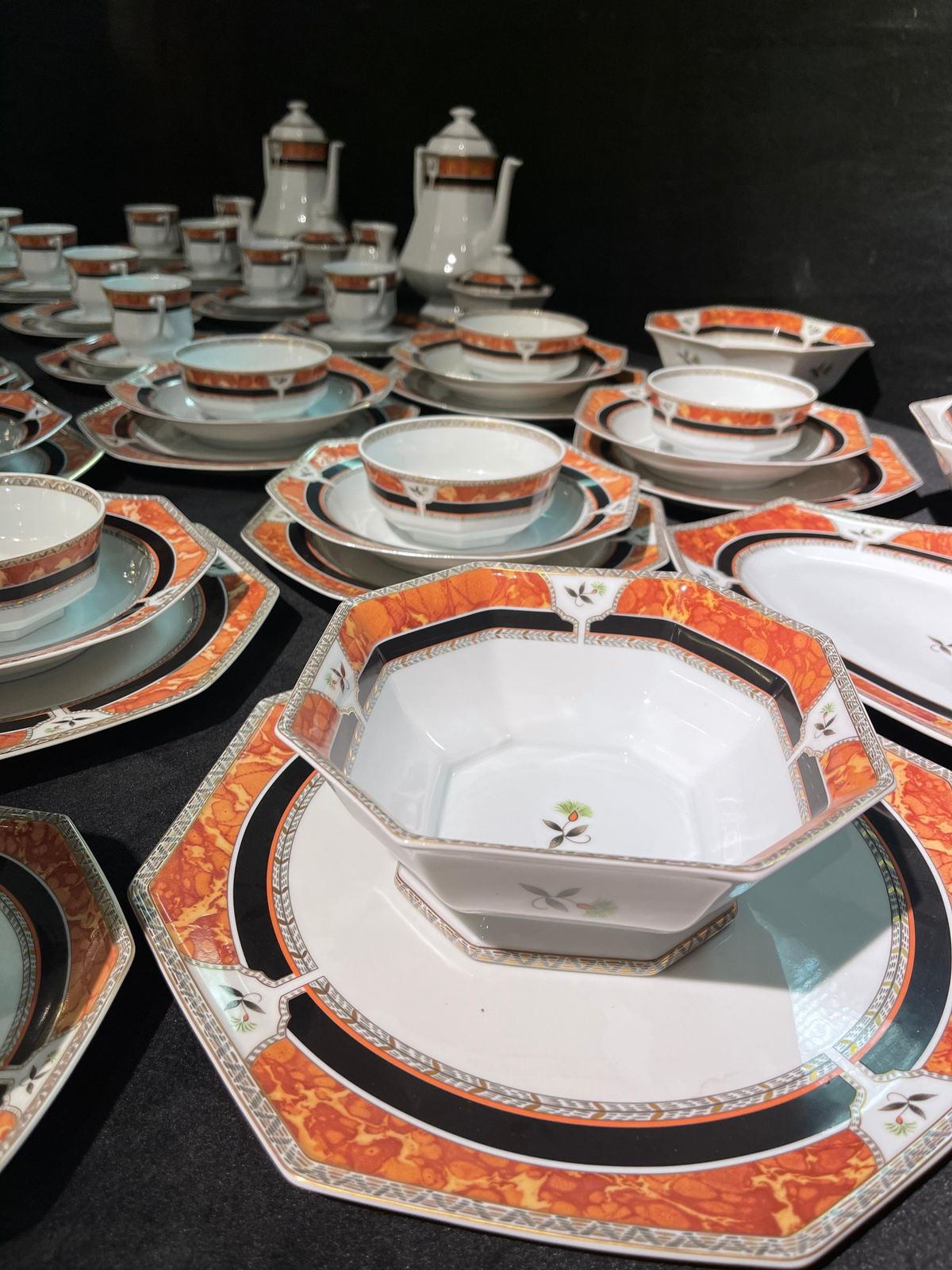 photo buy Royal Limoges Hardrien Porcelain Tea, Coffee And Dinner Service.