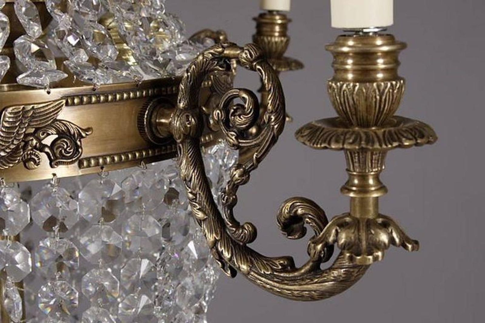 20th Century Biedermeier Style Basket Chandelier photo 2199.0