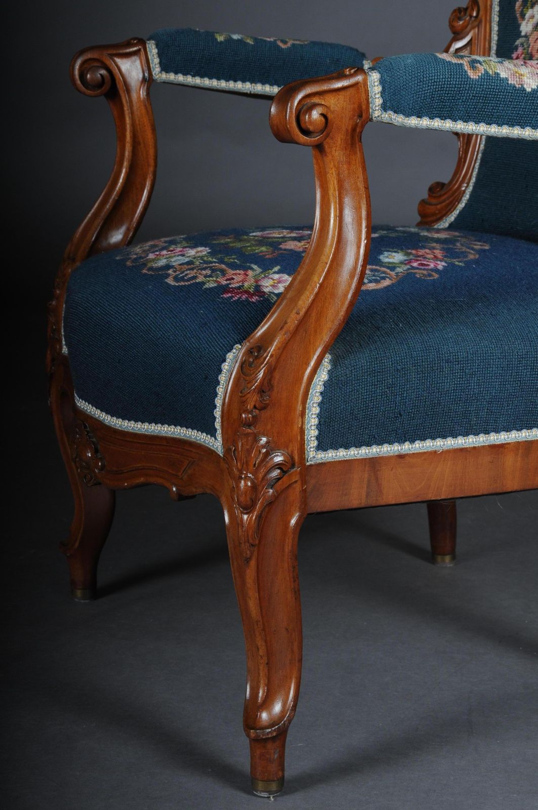 20th Century Biedermeier Armchair Louis Philippe, Circa 1855 photo vintage