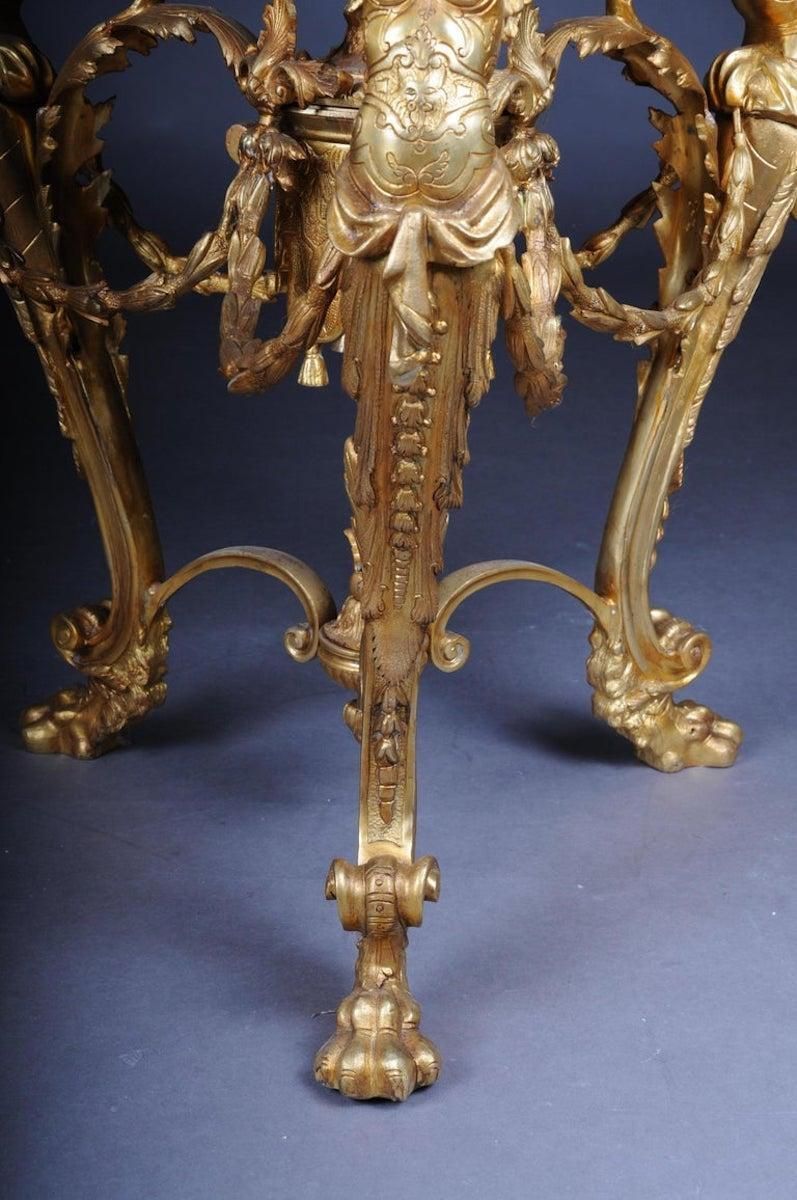 photo vintage Empire Splendid French Saloon Table, Bronze Gilt