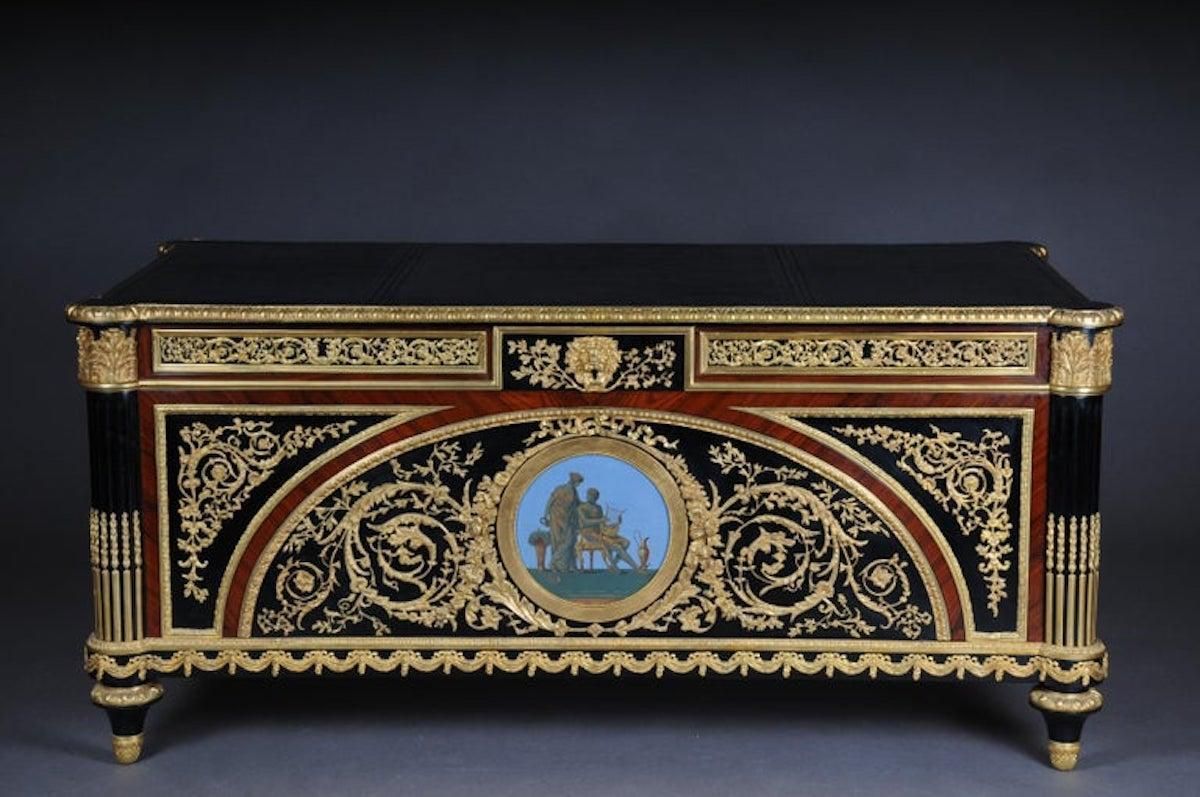 20th Century Imperial Bureau Plat / Writing Desk In The Style Of Louis XVI photo for sale
