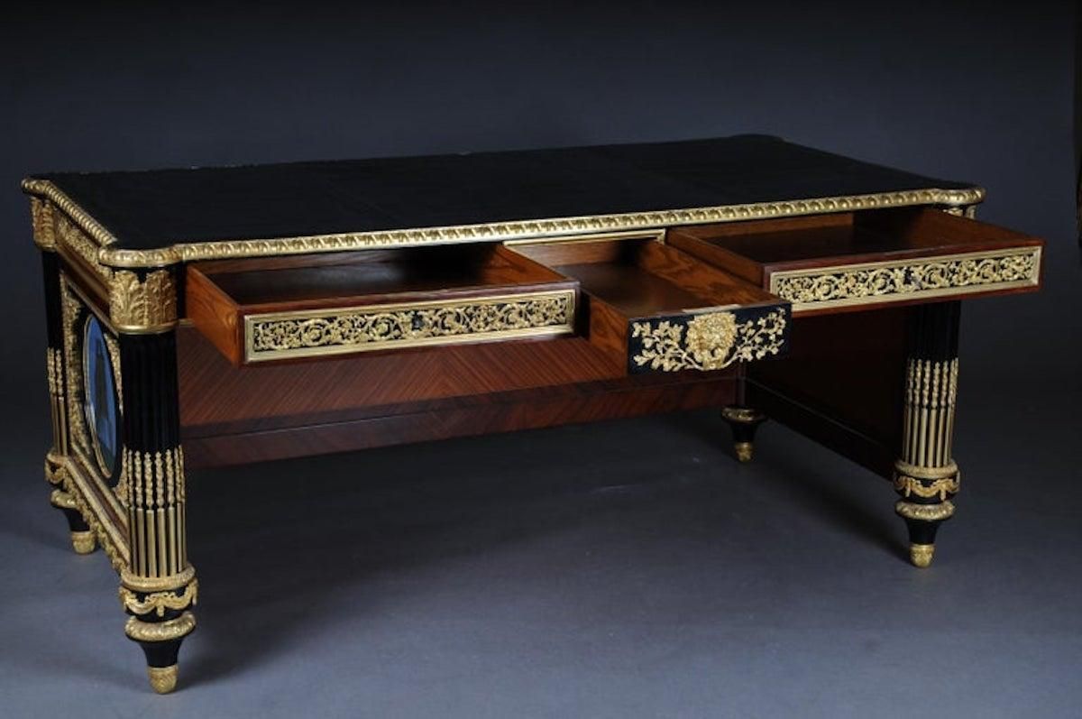 20th Century Imperial Bureau Plat / Writing Desk In The Style Of Louis XVI photo vinterior