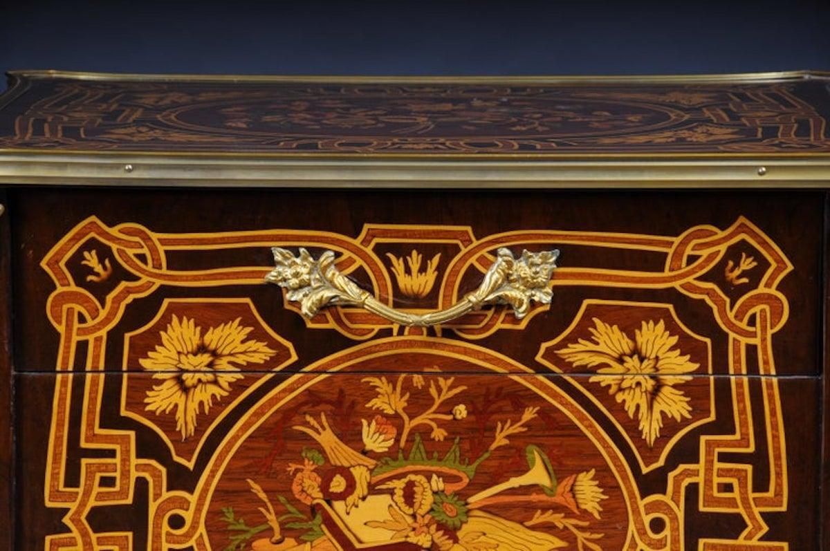 Transition Side Table Chest Of Drawers Napoleon III Marquetry photo vinterior