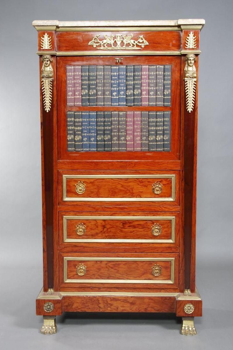 Extremely Decorative Secretary Empire Style With Dummies Books photo furniture