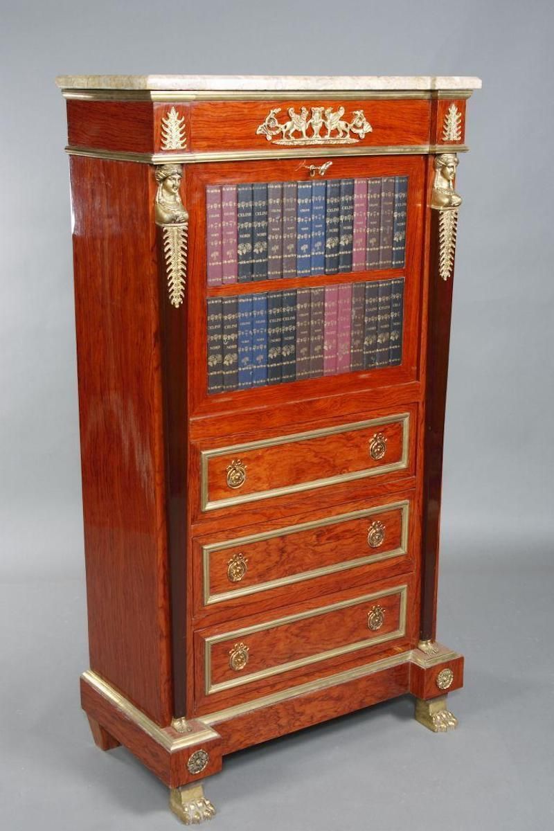 Furniture Extremely Decorative Secretary Empire Style With Dummies Books photo