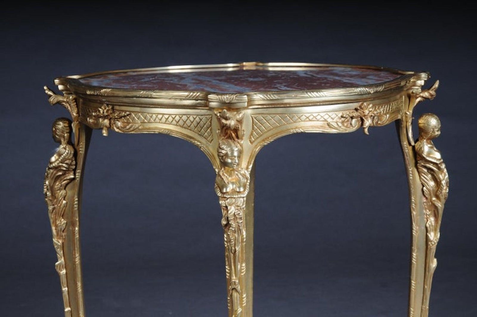 Magnificent French Bronze Pompom Table Or Side Table To Zwiener, Napoleon III photo vinterior