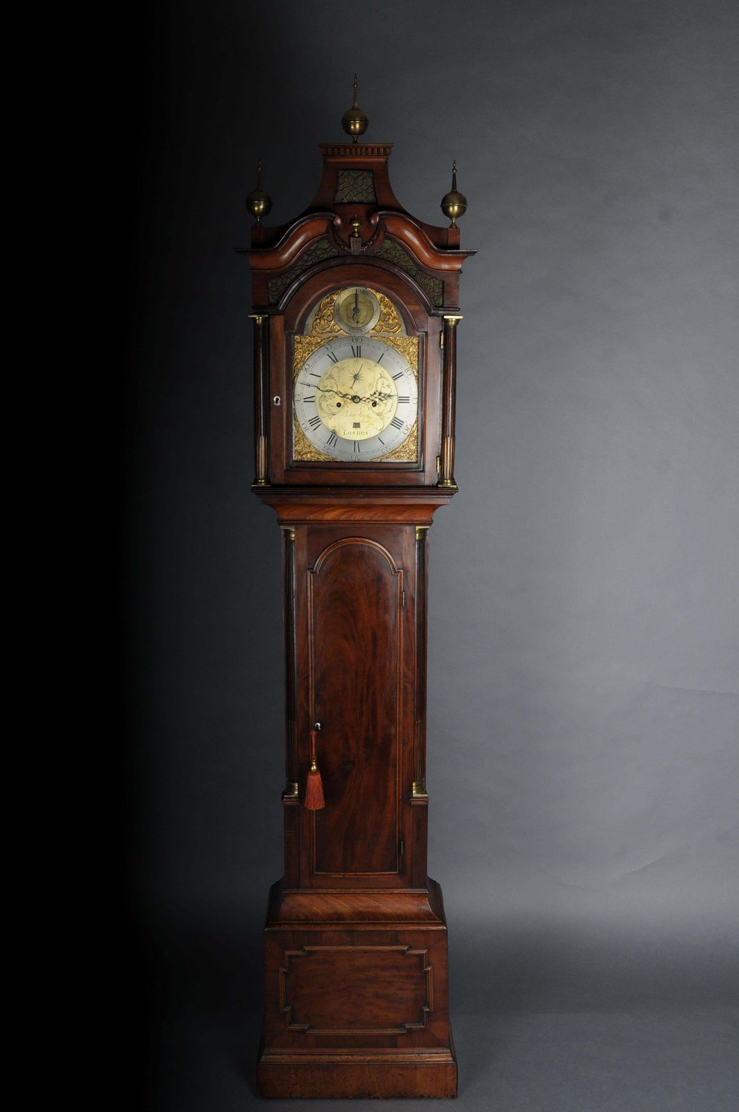 Historic Antique English Grandfather Clock, Mahogany, 18th Century. photo furniture