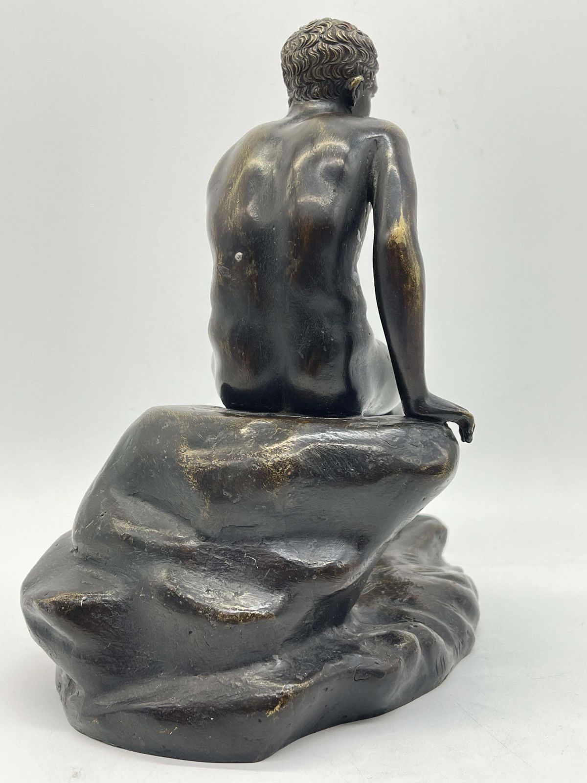 Seated Athletic Bronze Sculpture / Figure Greek   Roman Mythology photo Art