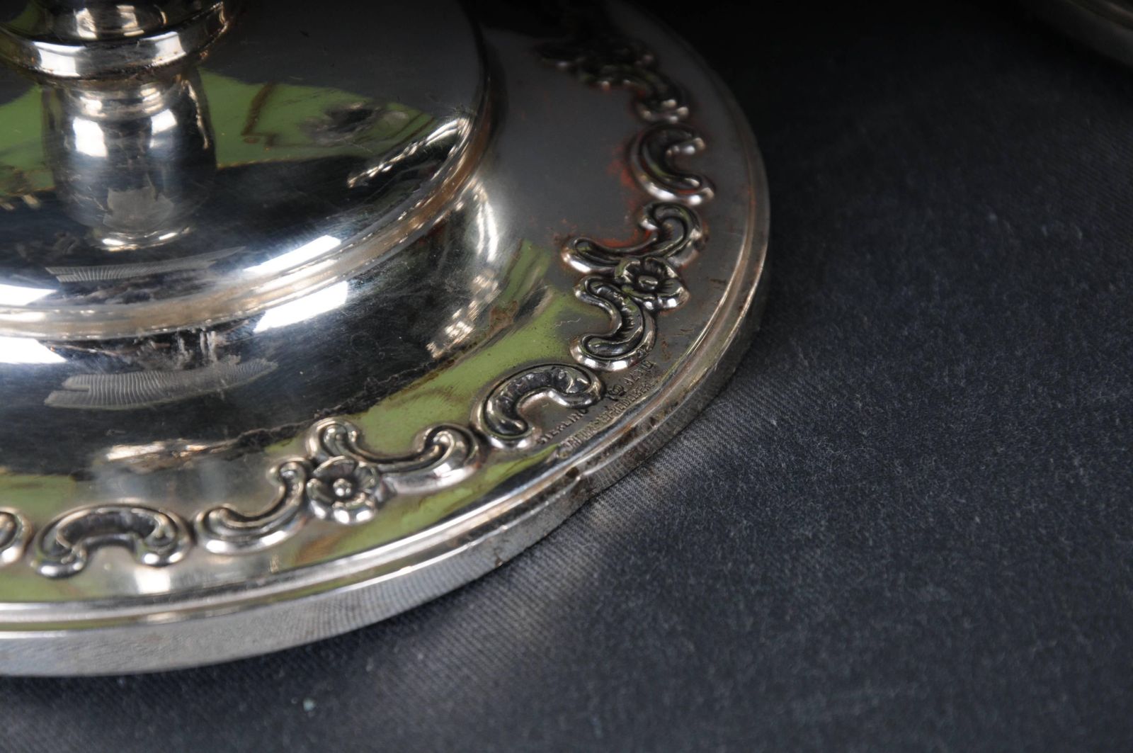 photo for sale 2 Classic Silver Candlestick 925 Sterling Germany Original Alt Heidelberg