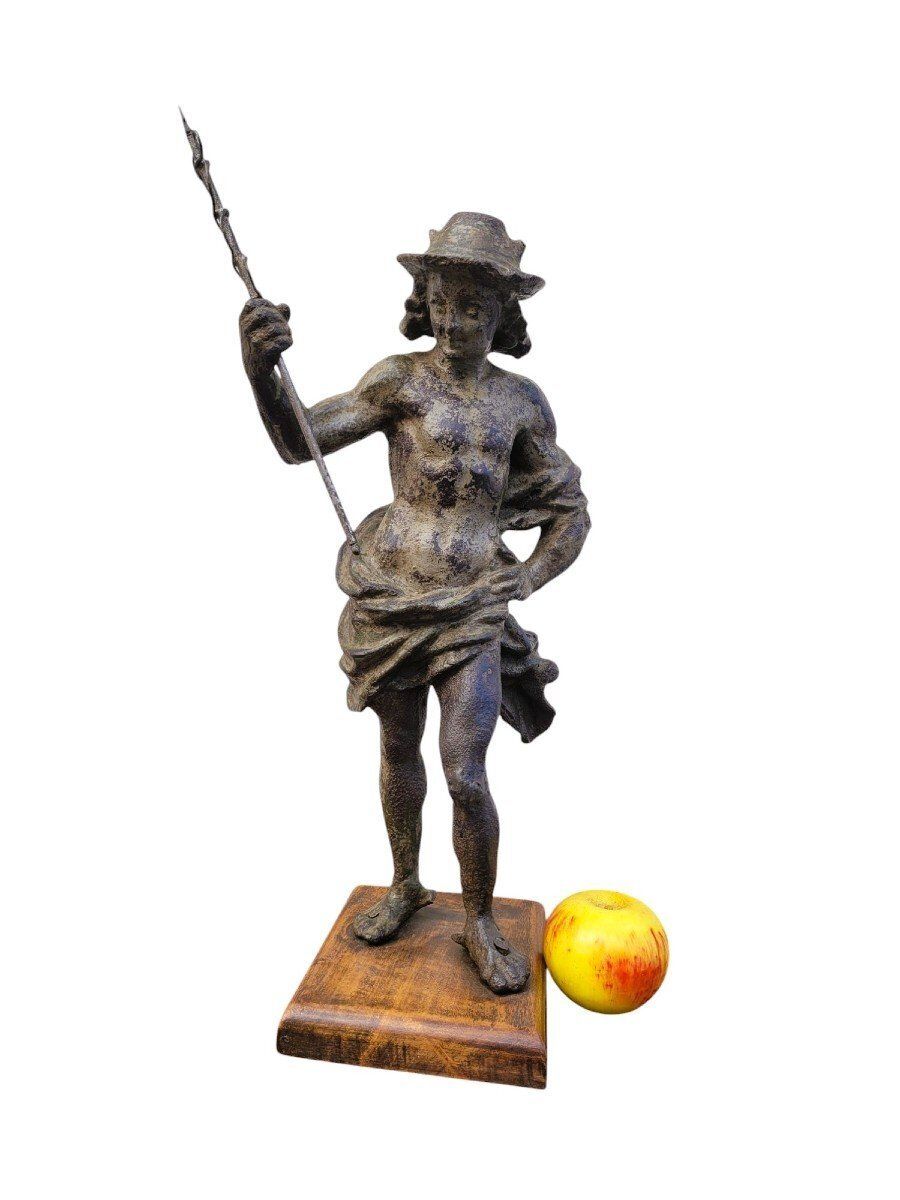 Cast Iron Mercury Statue, 18th Century And Earlier photo Art