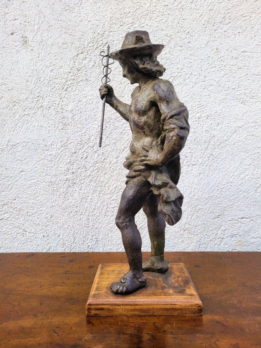 Cast Iron Mercury Statue, 18th Century And Earlier photo vinterior