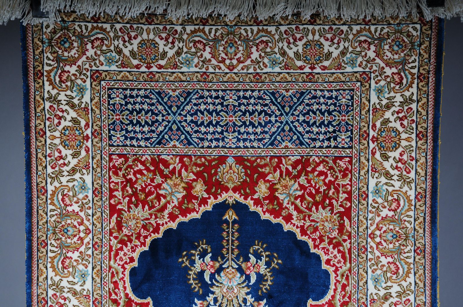 Anatolian Prayer Rug/Tapestry Cotton/Silk, 20th Century photo for sale
