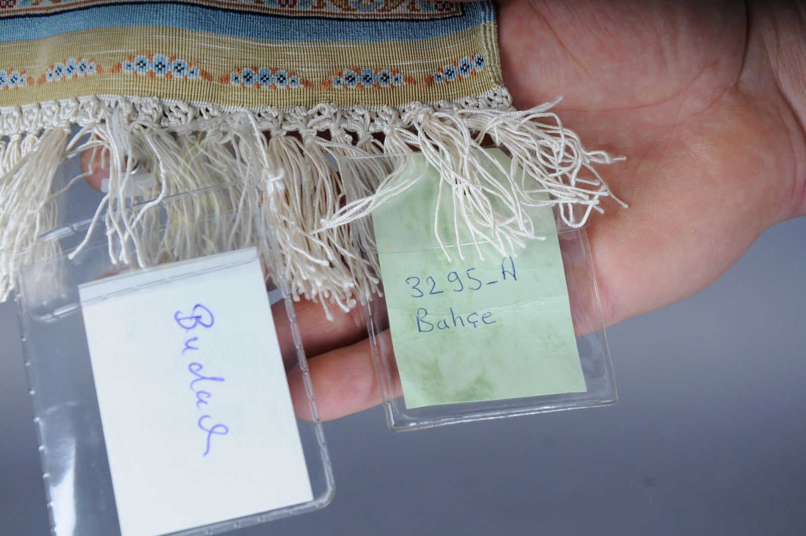 photo buy Royal Ozipek Silk Carpet/Tapestry Hereke Signed, 20th Century. Blue
