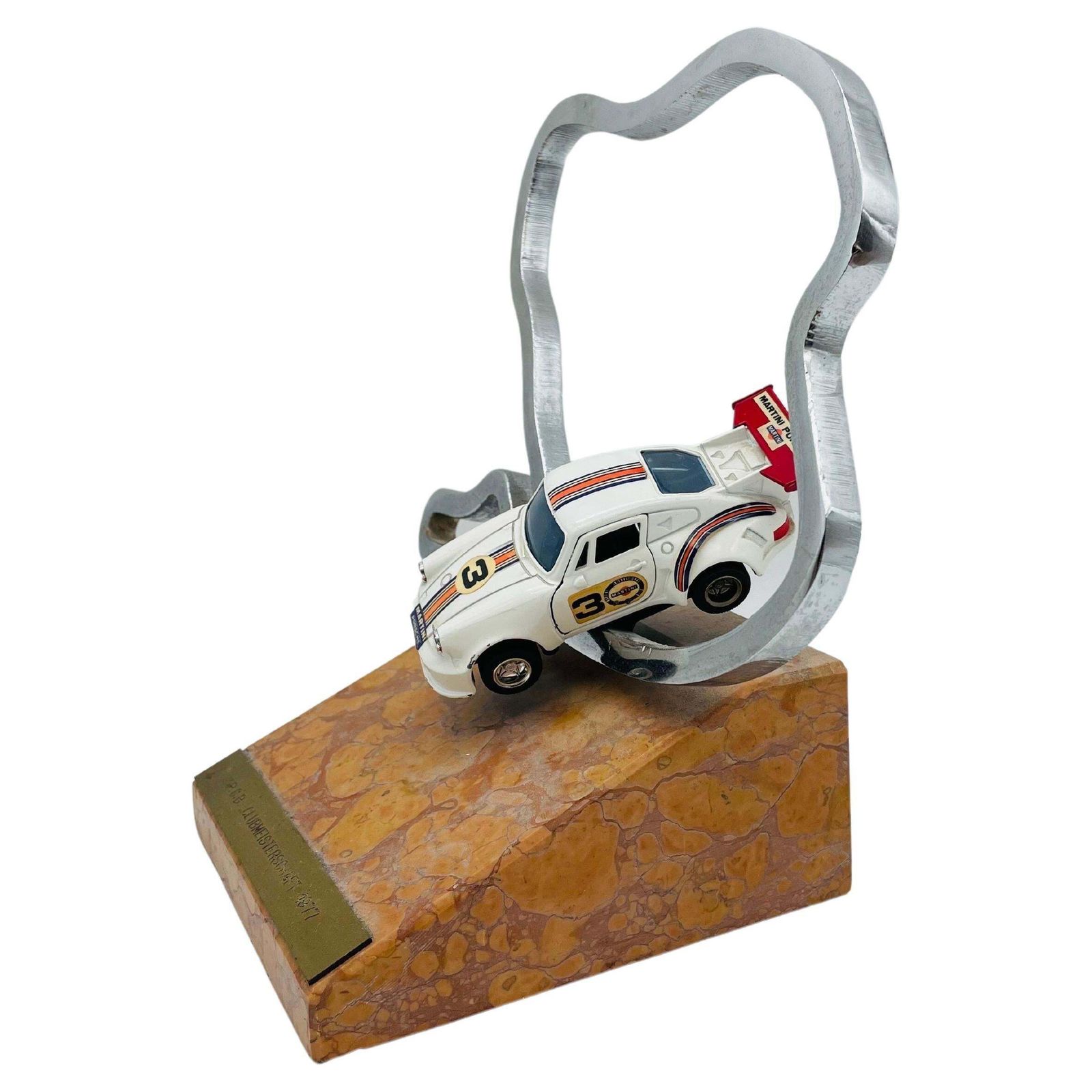 Porsche Turbo Club Model Car Shinsei Mini Power 1:37 Sculpture. Rarity photo furniture