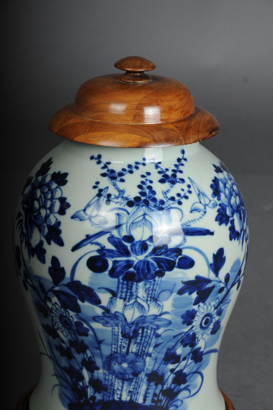 Large Asian Table Vase, Porcelain, 20th Century. photo for sale