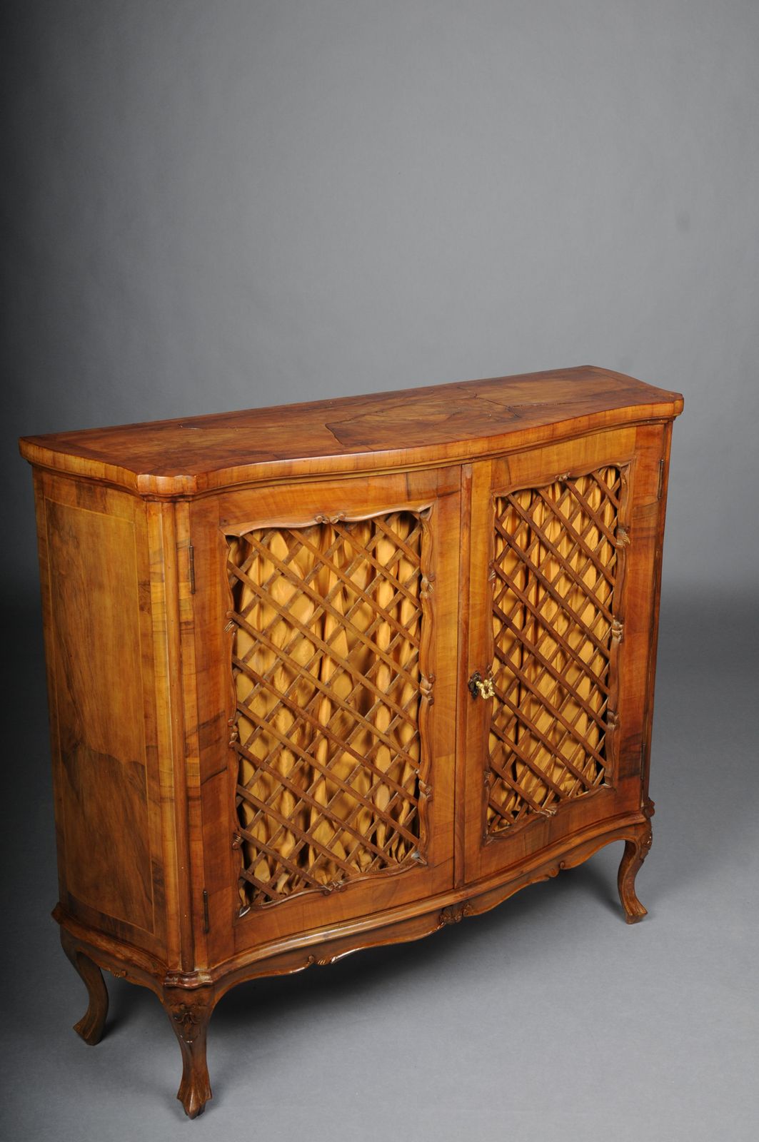 Beautiful Antique Wall Cabinet/Hall Cabinet, 20th Century. Walnut Root Veneer. photo 1880.0