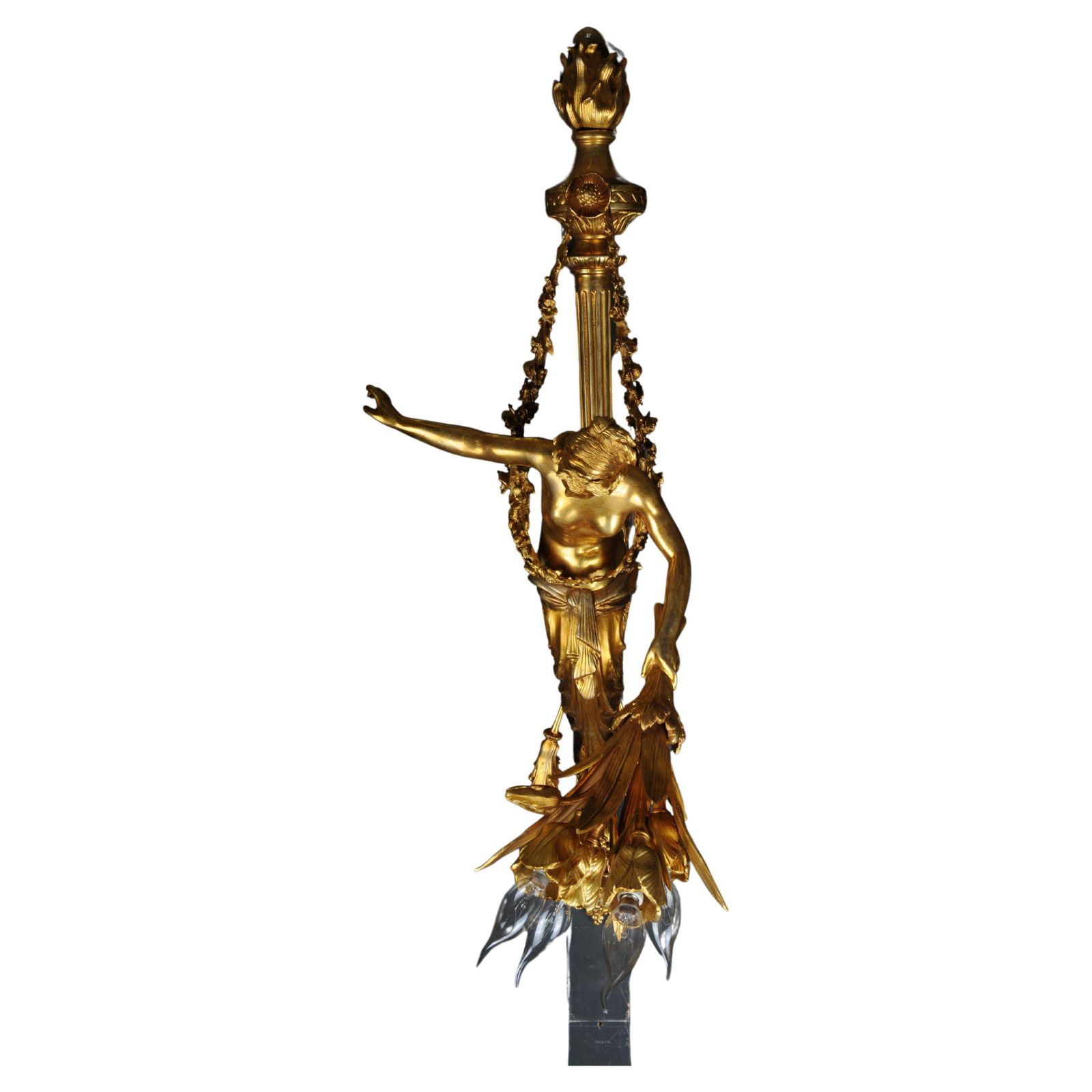 Pair (2) Of Unique French Sconces, Gilt Bronze, Paris, 20th Century photo furniture