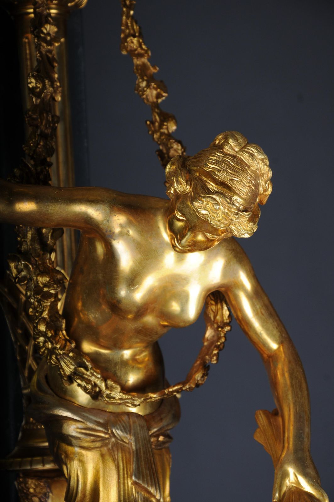 7510.0 Pair (2) Of Unique French Sconces, Gilt Bronze, Paris, 20th Century photo